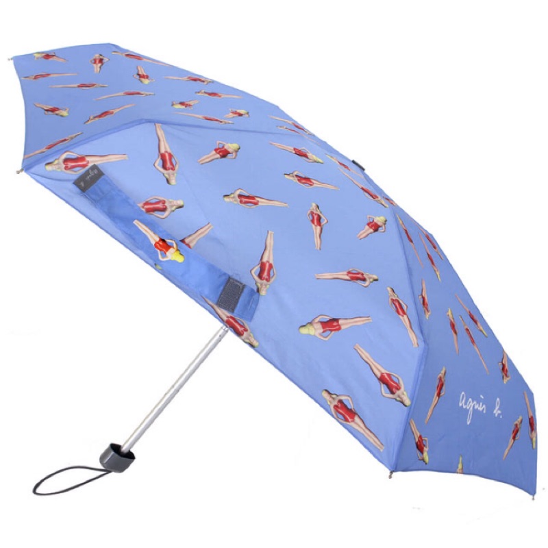 agnes b. 泳裝芭比三段折疊傘(藍)