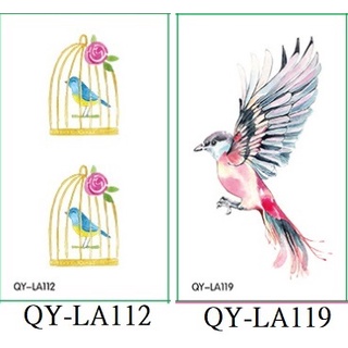 34 QY 囚鳥 小鳥 紋身貼紙 表演造型 化裝舞會 能貼在 安全帽 汽車 機車 陶器 磁磚 金屬 玻璃 手機殼