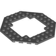 磚家 LEGO 樂高 深灰色 plate 10x10 Octagonal 薄板 平板 八邊形 中空 6063 25159