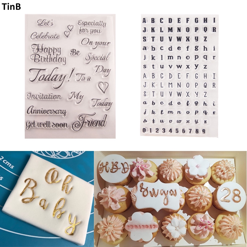 蛋糕工具字母字母餅乾切割器壓花郵票粘性裝飾火烈鳥聖誕軟糖切割工具 Sugarcraft