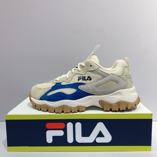 FILA Ray Tracer TR 男女款 藍米灰 麂皮 老爹鞋 復古休閒鞋 4-C120U-147