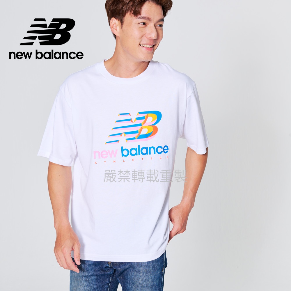 【New Balance】NB短袖上衣_男性_白色_AMT21503WT