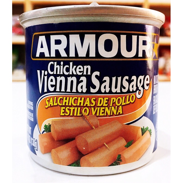 美國🇺🇸ARMOUR 雞肉小香腸 罐頭 Chicken Vienna Sausage Estilo Vienna130g
