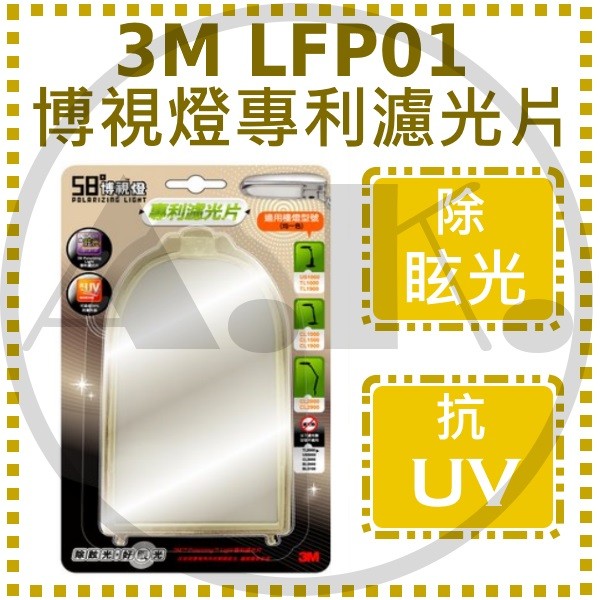 3M 58°博視燈專利濾光片組 型號LFP01 除眩光 好眼光 抗UV 過濾王