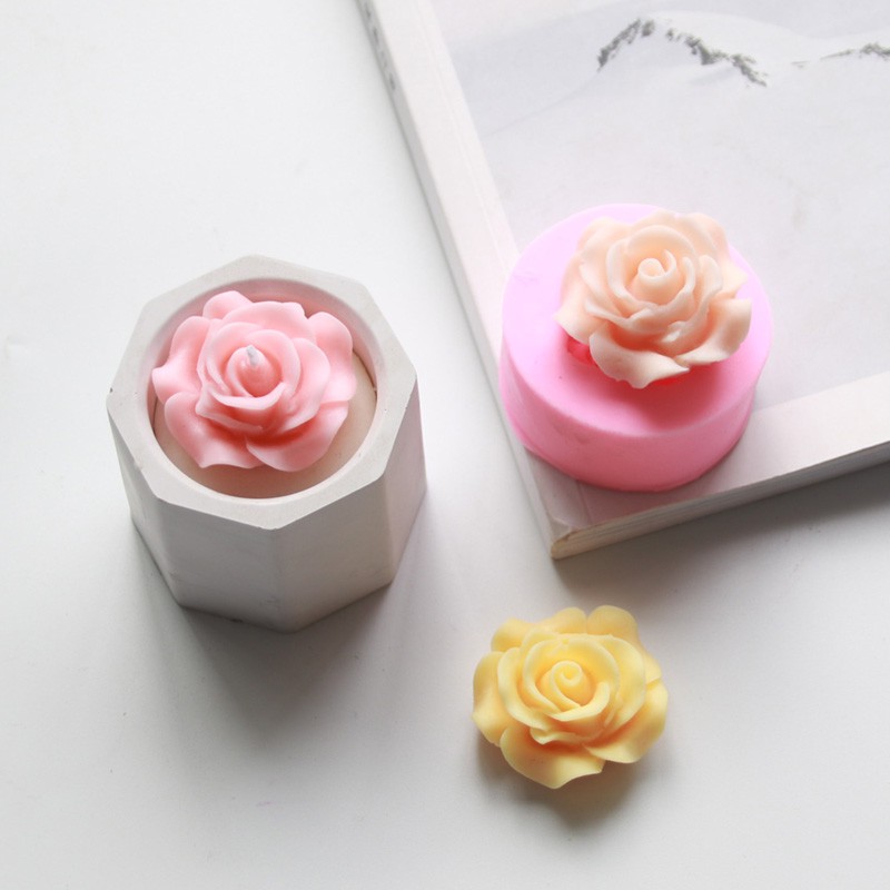 單孔小玫瑰手工皂模具自制香皂矽膠模具 玫瑰花翻糖模具蛋糕裝飾模