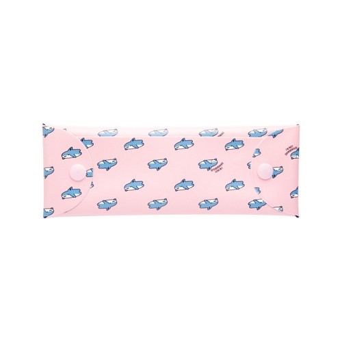 [ARTBOX OFFICIAL] 鯊魚BOSS圖案PVC鉛筆袋 (粉色)