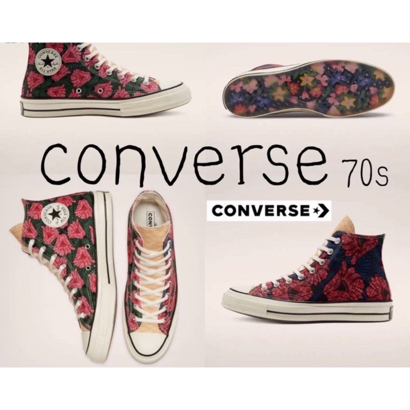 Converse Culture1970S  All Star 匡威 花卉拼接透明果凍底 帆布鞋 vans 球鞋 運動鞋