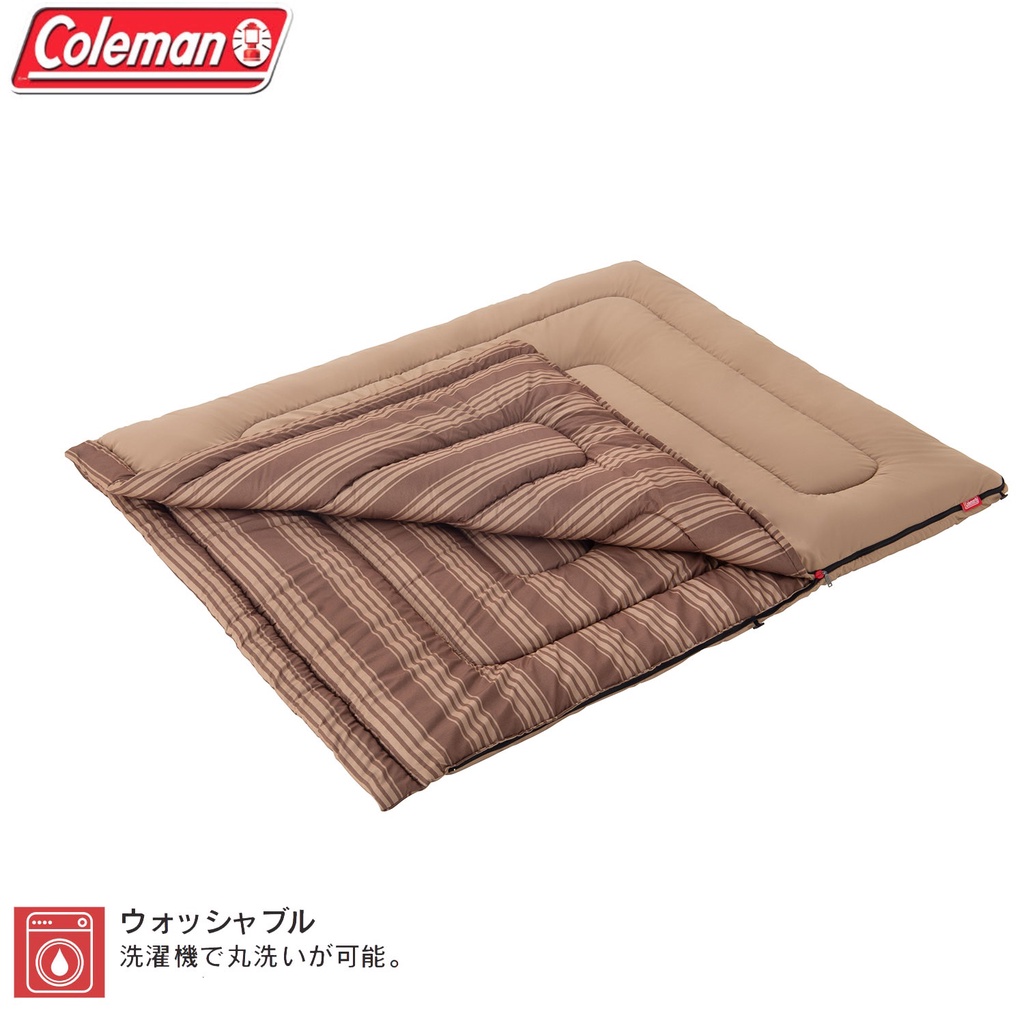 美國Coleman│CM-38772 冒險者舒壓睡袋│C0│機洗│雙人│大營家露營登山休閒