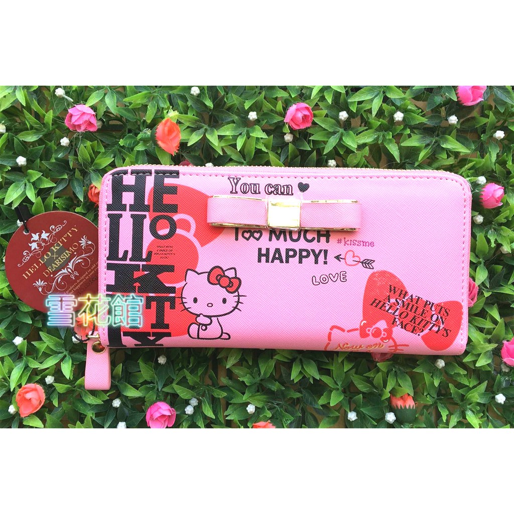 @雪花館@ 現貨～正版Hello Kitty ♥ DEARISIMO 長夾.皮夾.錢包 (桃紅)