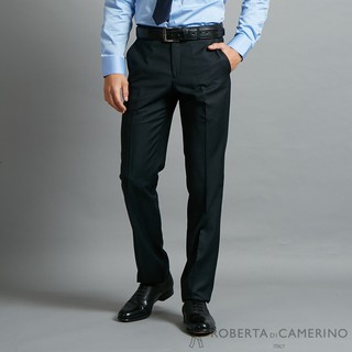 ROBERTA諾貝達 時尚設計 流行條紋精品西裝褲 藍黑