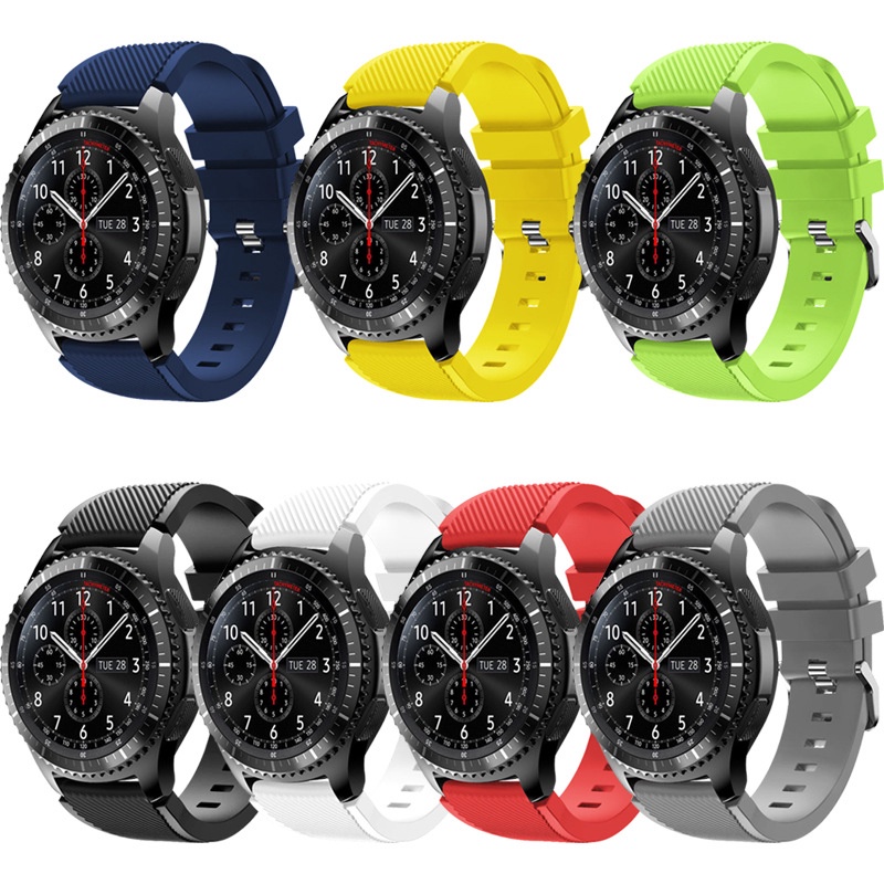 【TW】22MM通用錶帶 TicWatch Pro矽膠斜紋錶帶 小米華米 Amazfit 2/2S矽膠運動快拆錶帶 三