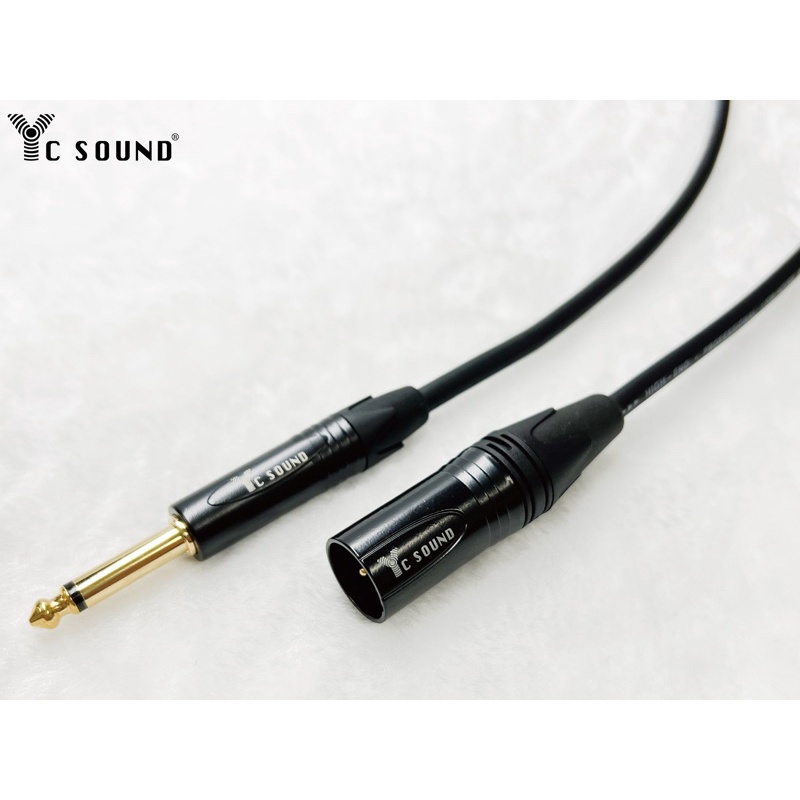 彩色 XLR公 轉 6.3mm TS 單音 mono 導線 音源線 麥克風線 轉接線 MIC線 電子琴導線