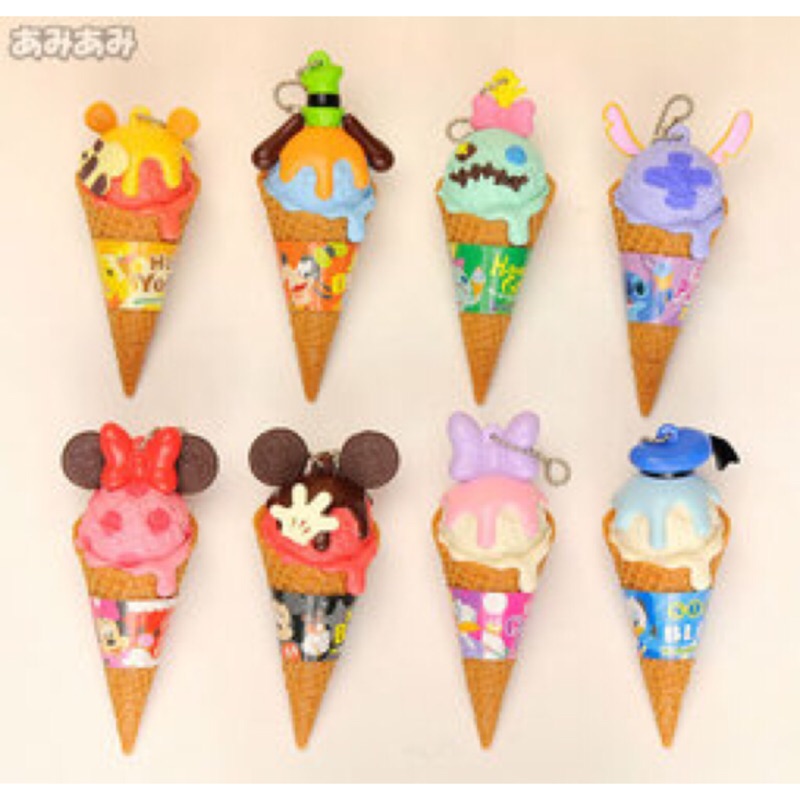 單售香港迪士尼冰淇淋筆原字筆雪糕甜筒re-ment盒玩食玩玩具維尼米妮