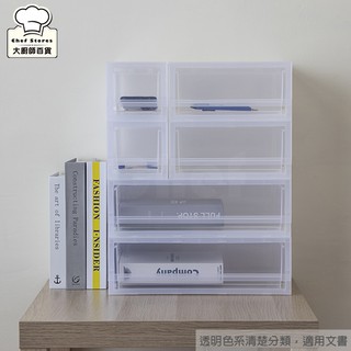 聯府桌上抽屜整理箱文具收納箱A4抽屜檔案箱-大廚師百貨