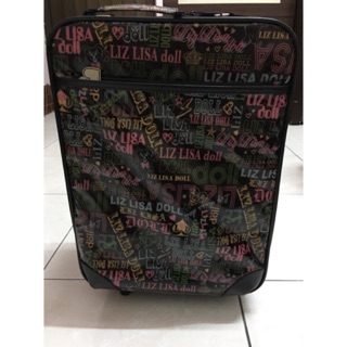 日本專櫃品牌 Liz Lisa doll 防水布 材質 英文字母 塗鴉彩繪風格 小行李箱 登機箱 兩輪