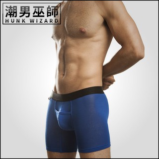 潮男巫師- JACK ADAMS 裸肌裸體感男性內褲 藍色貼身四角褲 | 高性能天絲布料 3D立體大囊袋 健身運動跑步