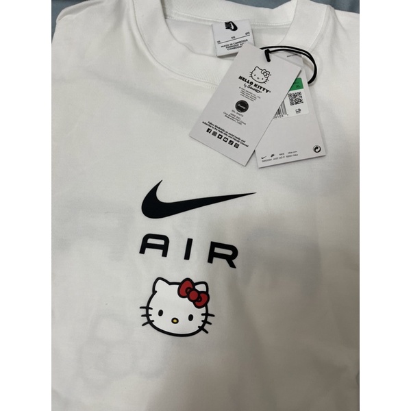 Nike x Hello Kitty 無嘴貓 聯名 白色短T 現貨 L XL