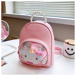 正品 霧花新款Hello Kitty可愛公主雙肩包 書包 後背包