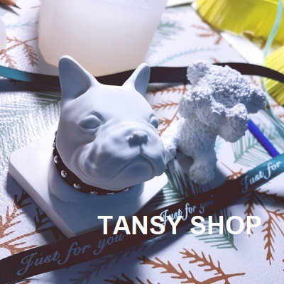 C47【TANSY SHOP】翻糖模具滿三件打八折！ 動物 鬥牛犬 鬥牛犬頭 石膏硅膠矽膠模具 皂模 翻糖DIY烘焙工具