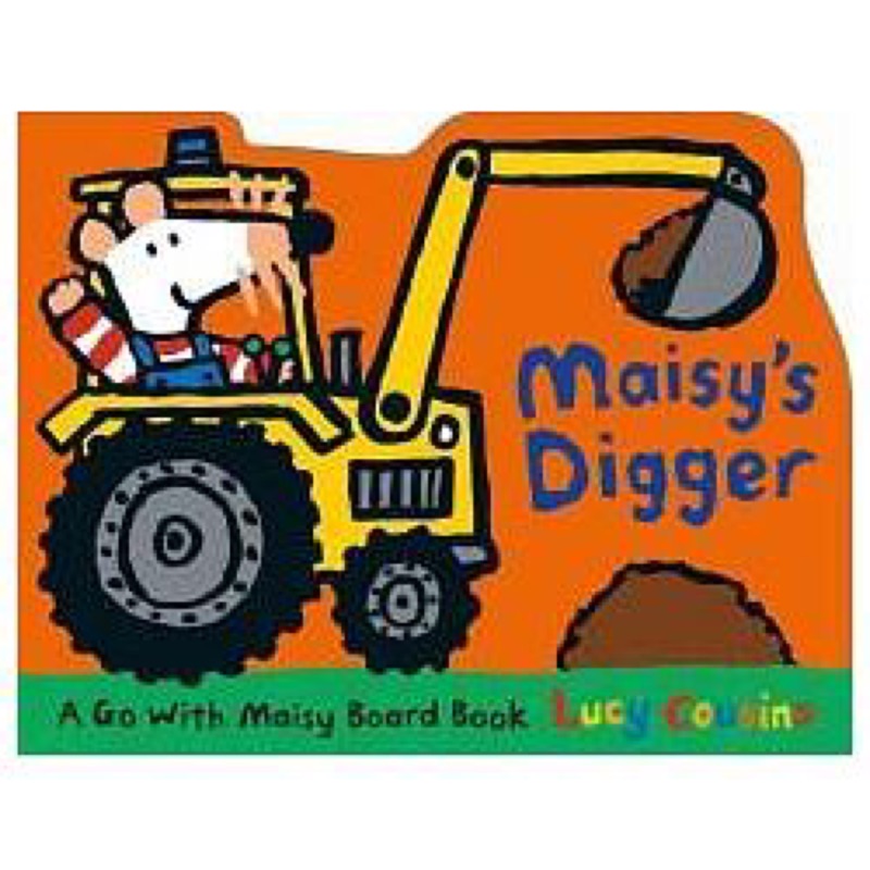 羊耳朵書店*追加 波波紙板書/Maisy’s Digger 波波挖土機（全新正版，進口英國童書）