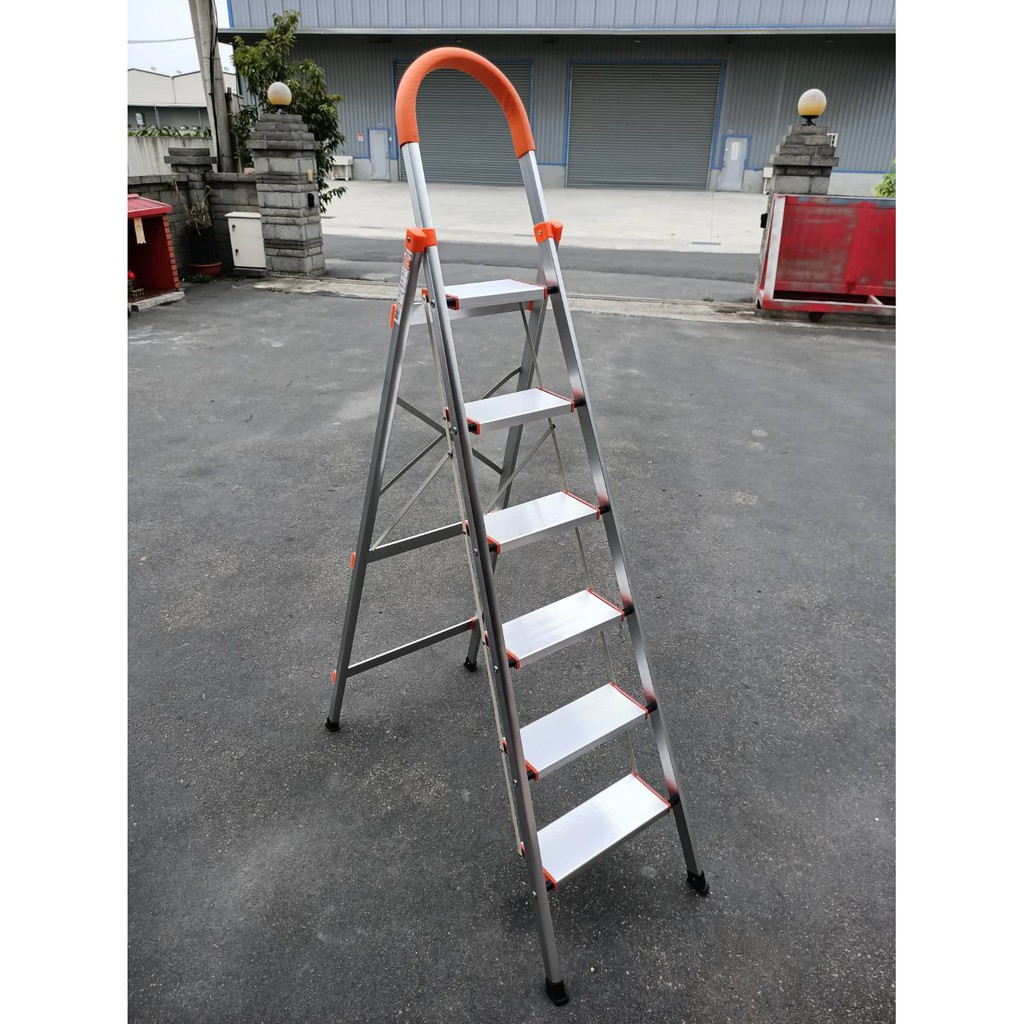 鋁製防鏽! 輕型 6階 豪華梯 室內梯 安全梯 貨物梯 鋁梯 居家梯 階梯 家庭用梯 圖書梯 家用梯 工作梯 六階