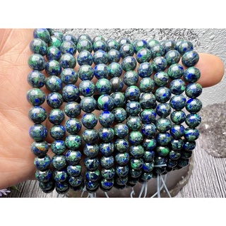【水晶晶的窩】 藍銅礦 水晶 單圈 手鍊 串珠 DIY