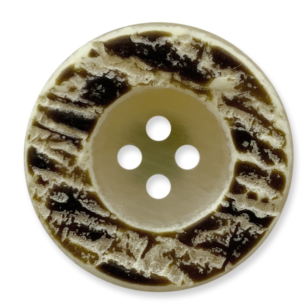 義大利製 樹脂釦 岩石感紋路 4孔 polyester 10顆/組 西服鈕釦 6487【恭盟】
