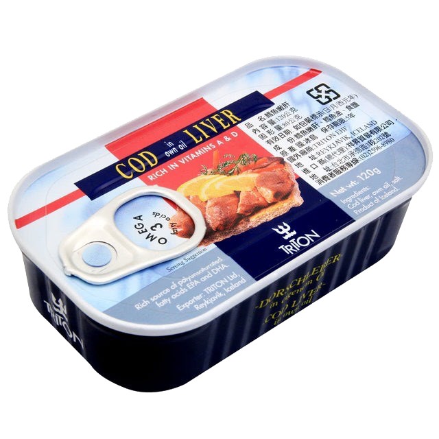 世界GO 冰島 鱈魚嫩肝 (120g) 鱈魚肝 藍鐵罐