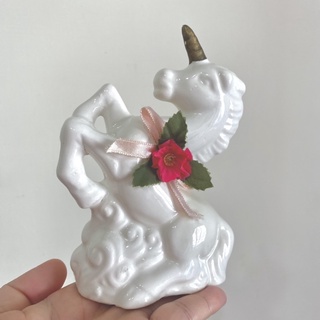 「古厝GU CHU」白馬獨角獸🤍🤍玻璃陶瓷裝飾品🌸