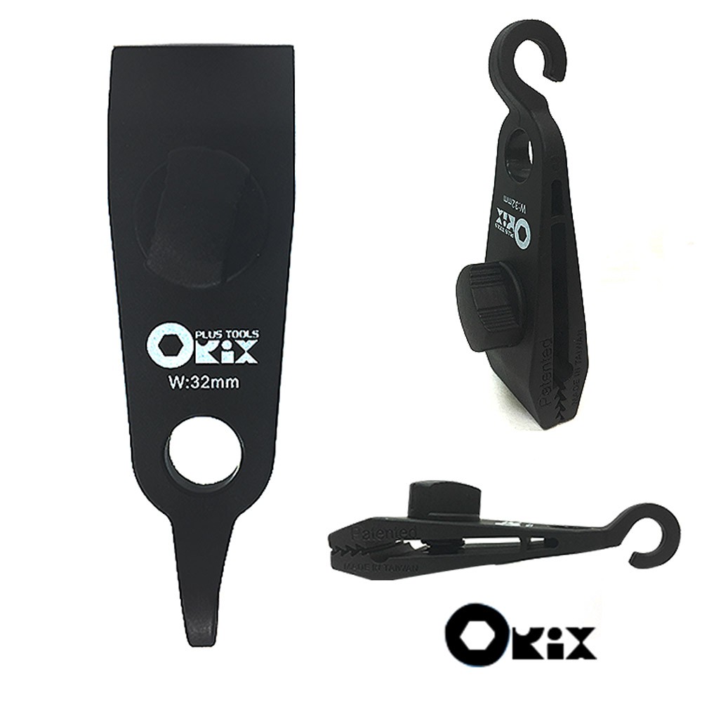 ORIX 旋鈕式固定夾 帶尾鉤 【一組四入】