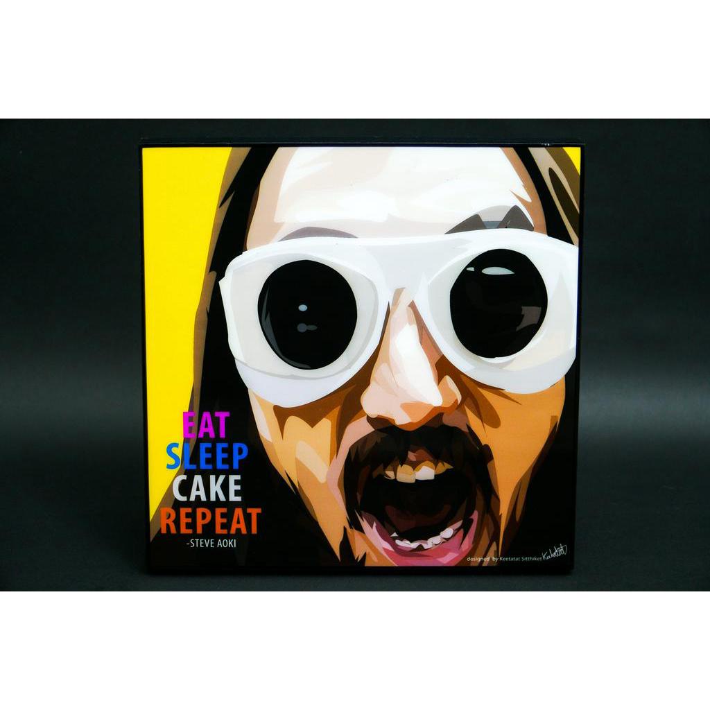 【原裝新品現貨】電音狂人 Steve Aoki 進口普普風無框畫 Keetatat 泰國 曼谷 原廠 版畫 百大DJ