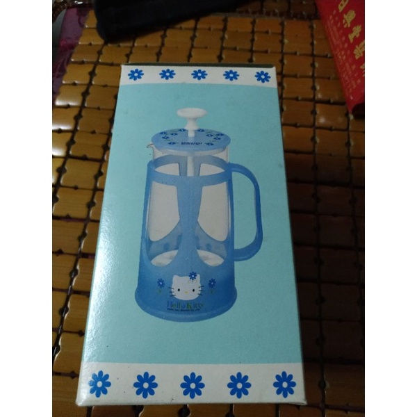Hello Kitty透明可攜式泡茶壺（藍色）