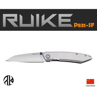 中國Ruike折刀14C28N不銹鋼420不銹鋼握柄Beta Plus加強鎖定系統附背夾【RUP831-SF】