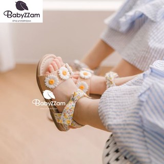 『※妳好，可愛※』妳好可愛韓國童鞋 Babyzzam 正韓 歐洲莊園甜美小花涼鞋 魔鬼氈涼鞋 兒童涼鞋 涼鞋 韓國涼鞋