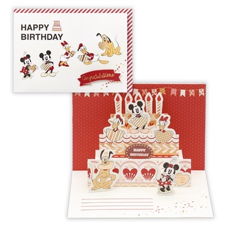 【莫莫日貨】hallmark 日本原裝進口 正版 迪士尼 米奇米妮 立體燙金卡片 生日卡 生日卡片 卡片 17244