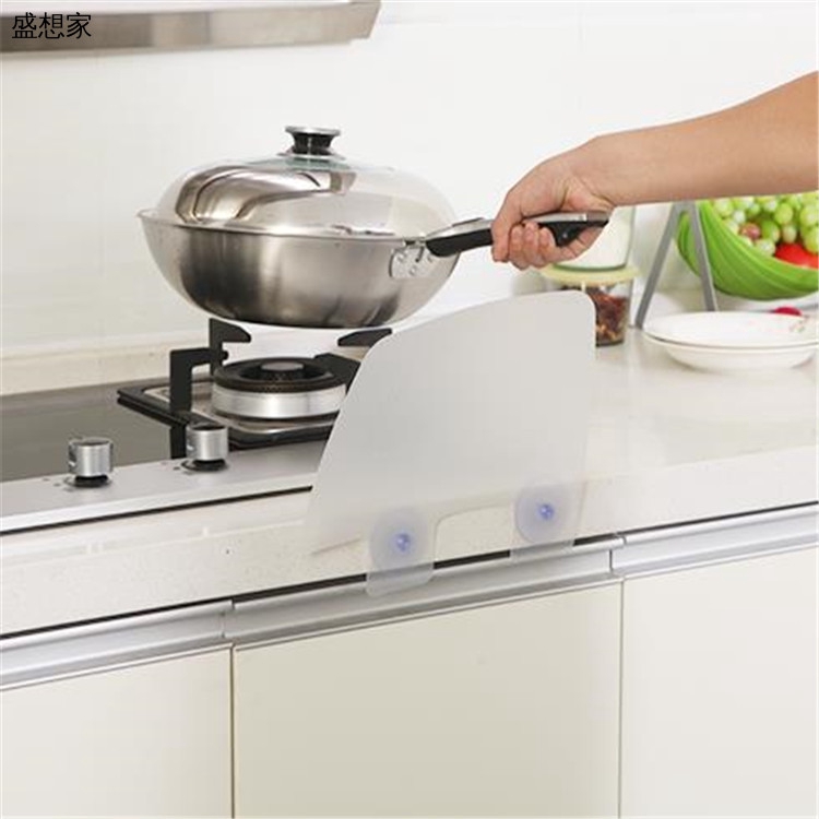 盛想家清潔 防濺檔水板流理臺擋水板透明吸盤防濺水擋板廚房小工具水槽擋水板浴室水池隔水板廚房雙吸盤防濺透明擋水板