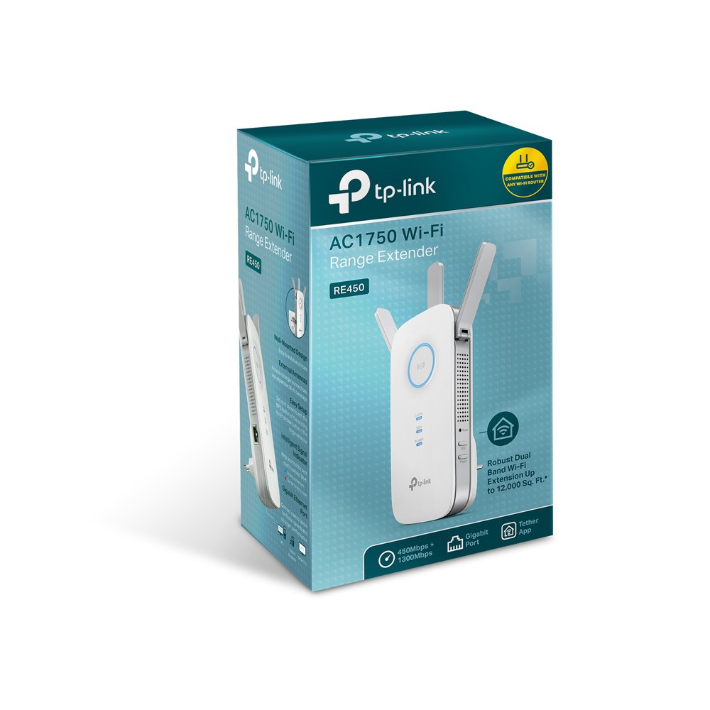 公司貨含發票~TP-LINK RE450 AC1750 AC雙頻.高功率.無線訊號擴展器 WiFi訊號延伸器 一鍵設定