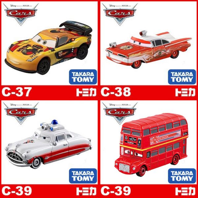 CARS 汽車總動員 C-37 蓋世 C-38 雷蒙 C-39 韓大夫 雙層巴士 TOMICA 多美