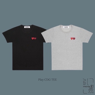 COMME DES GARCONS 川久保玲 LOGO 愛心 雙心 黑 灰 短袖 短TEE 男款【Insane-21】