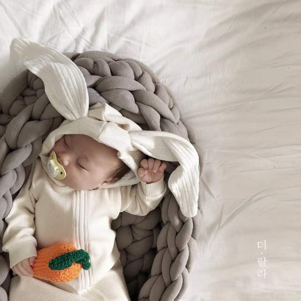 Thelala 垂耳兔棉質連身衣《現+預》｜寶寶 嬰兒 兒童 包屁衣 寶寶衣服 嬰兒衣服 新生兒衣服 韓國童裝