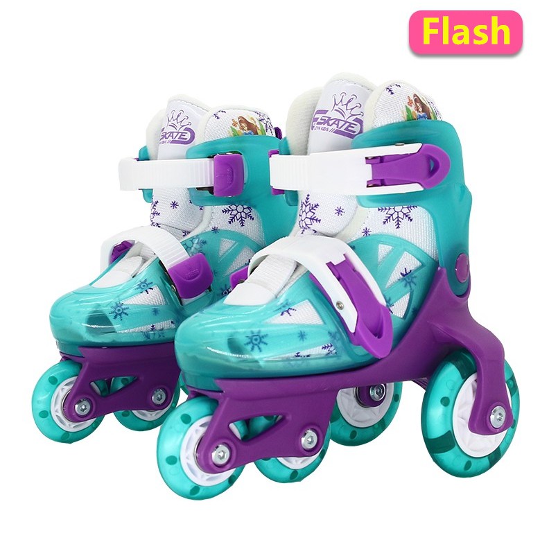 Flash 兒童三輪溜冰鞋(初學者)直排輪滑可調節