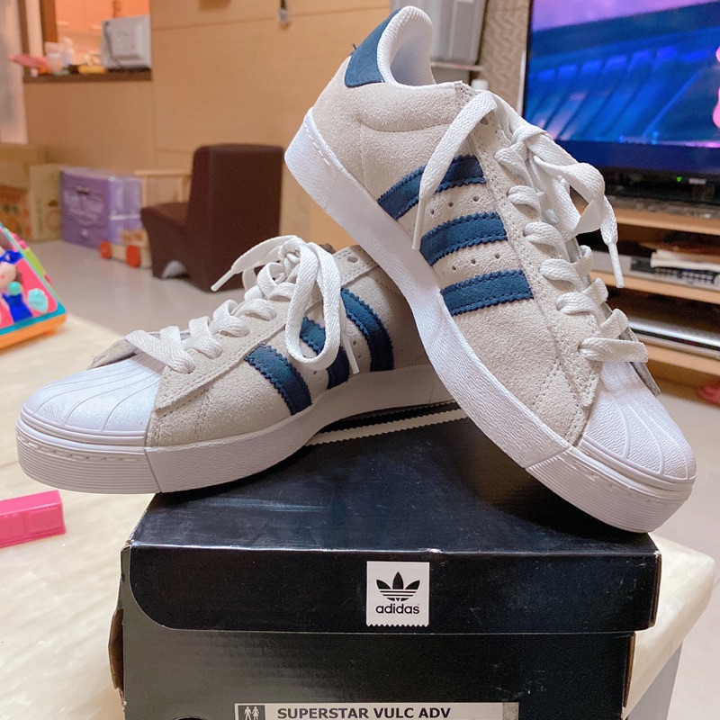 《全新免運》🇺🇸愛迪達 Adidas SuperStar VULC ADV 貝殼鞋 23.5cm/38cm（附鞋盒）