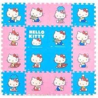 🔥現貨🔥HELLO KITTY可愛卡通地墊eva拼圖兒童爬爬墊爬行墊