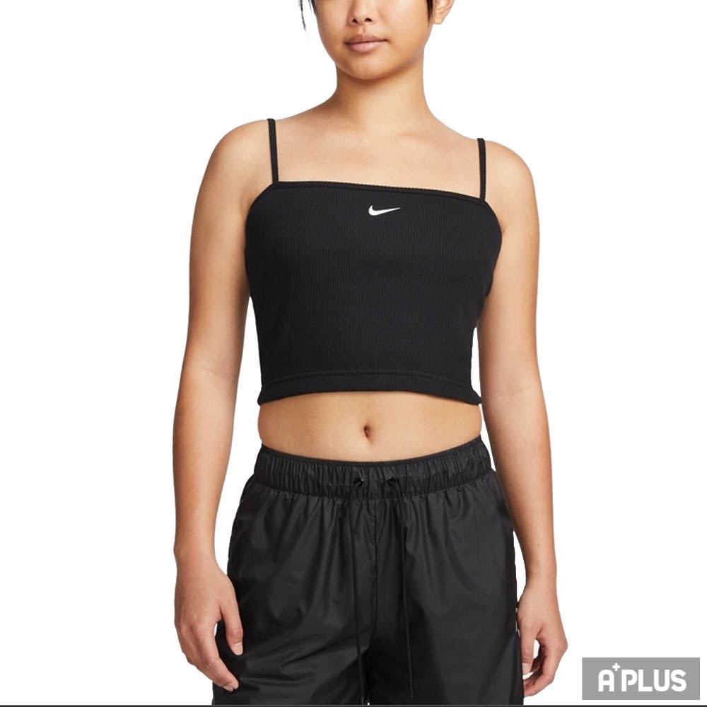 NIKE 女 AS W NSW ESSNTL RIB CROP TOP 細肩背心 緊身 短版 小勾 - DM673801