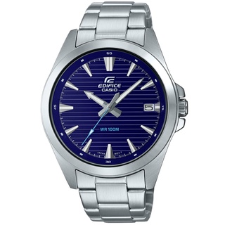 【CASIO】 EDIFICE 經典款簡約計時日曆腕錶 EFV-140D-2A 藍面 台灣卡西歐保固一年
