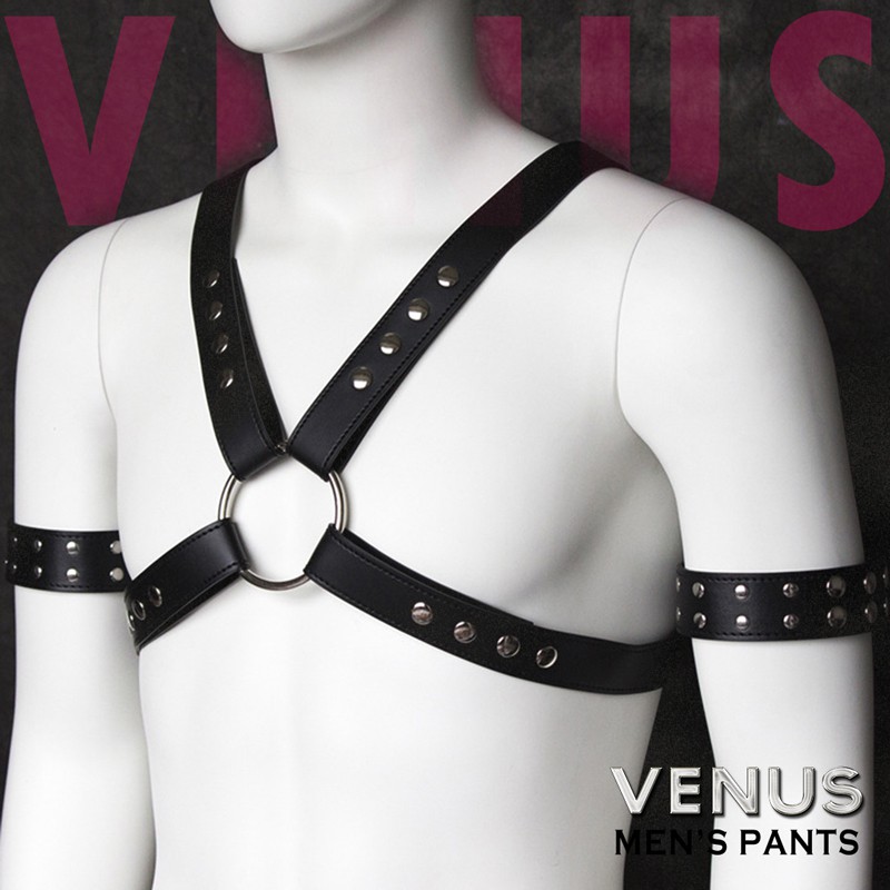 凸顯線條禁錮束縛的心理遊戲囚禁者男奴蝦咪venus 男用裝飾臂帶 胸甲捆綁捆束縛組074 0007 蝦皮購物
