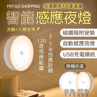 現貨增大款8顆LED燈珠人體感應燈 強磁吸附燈 USB充電感應燈 玄關燈 衣櫃燈 感應小夜燈 壁燈 智慧感應
