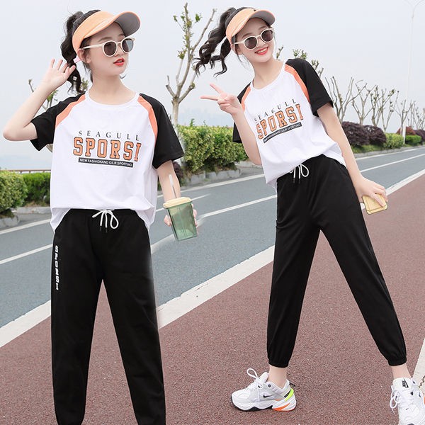 13少女夏裝套裝女14中學生運動服套裝女夏韓版休閑兩件套15歲女孩 蝦皮購物