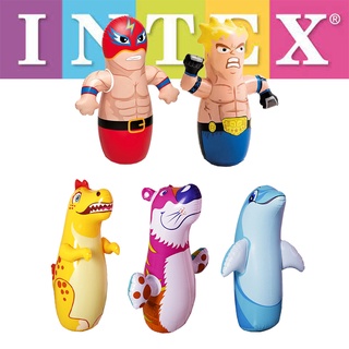 INTEX 充氣不倒翁 恐龍 海豚 拳擊 出氣筒 療癒小物 動物及拳擊手造型充氣 趣味人型不倒翁