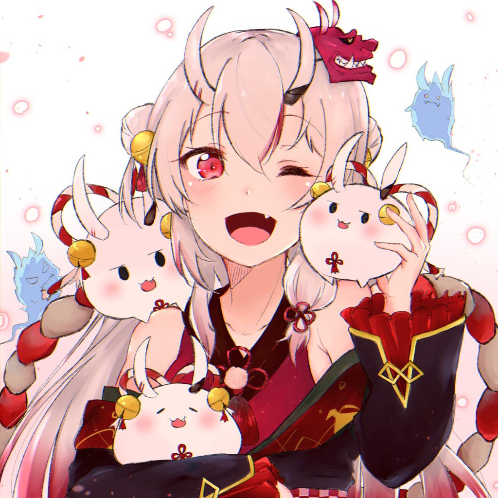 兔次元hololive 百鬼綾目cosplay 假發漂染漸變色發包可拆卸 蝦皮購物